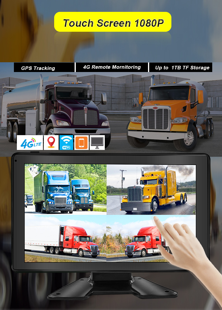 Touch Screen 4CH DVR Monitor