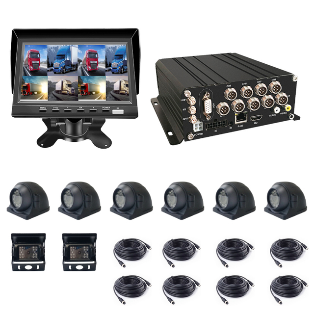 8 Channels 1080 4g Vga Monitor Hdd MDVR 8ch Cameras Buses Mobile MDVR