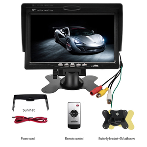 7 Inch Black Car LCD Monitor with IPS Screen 1-Year Warranty Bus Car Monitor