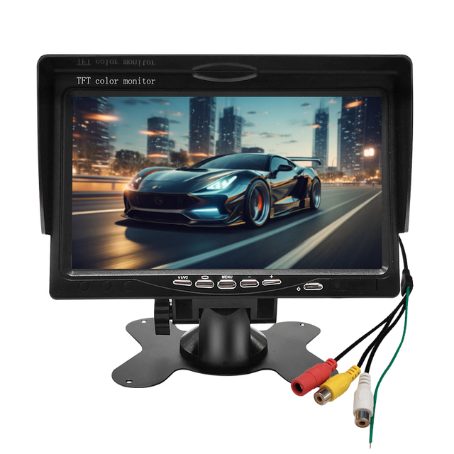 Wholesale Popular 7-Inch Car AHD Monitor Full View Angle 1-Year Android TFT 1024x600 IPS Video Display 2CH Video TV