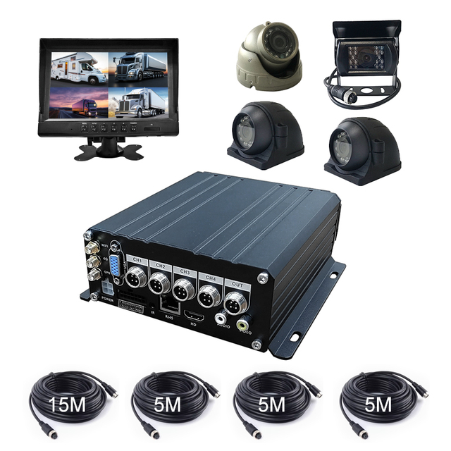 Manufacturer 4ch MDVR Mobile DVR 4G WIFI GPS 1080p Full HD Vehicle MDVR Camera System Work with Car Monitor And Car Cameras for Bus Truck Anti Collision