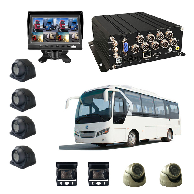 8 Channels 1080 4g Vga Monitor Hdd MDVR 8ch Cameras Buses Mobile MDVR