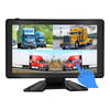 10.1-Inch Touch Screen 4CH DVR Monitor Night View USB TF Card Split Quad Car Monitor 1-Year Warranty Car Video Reversing Aid
